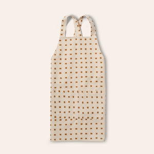 Polka Block Mini Pinny Apron in Turmeric