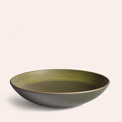 Shallow Salad Bowl in Skog Moss
